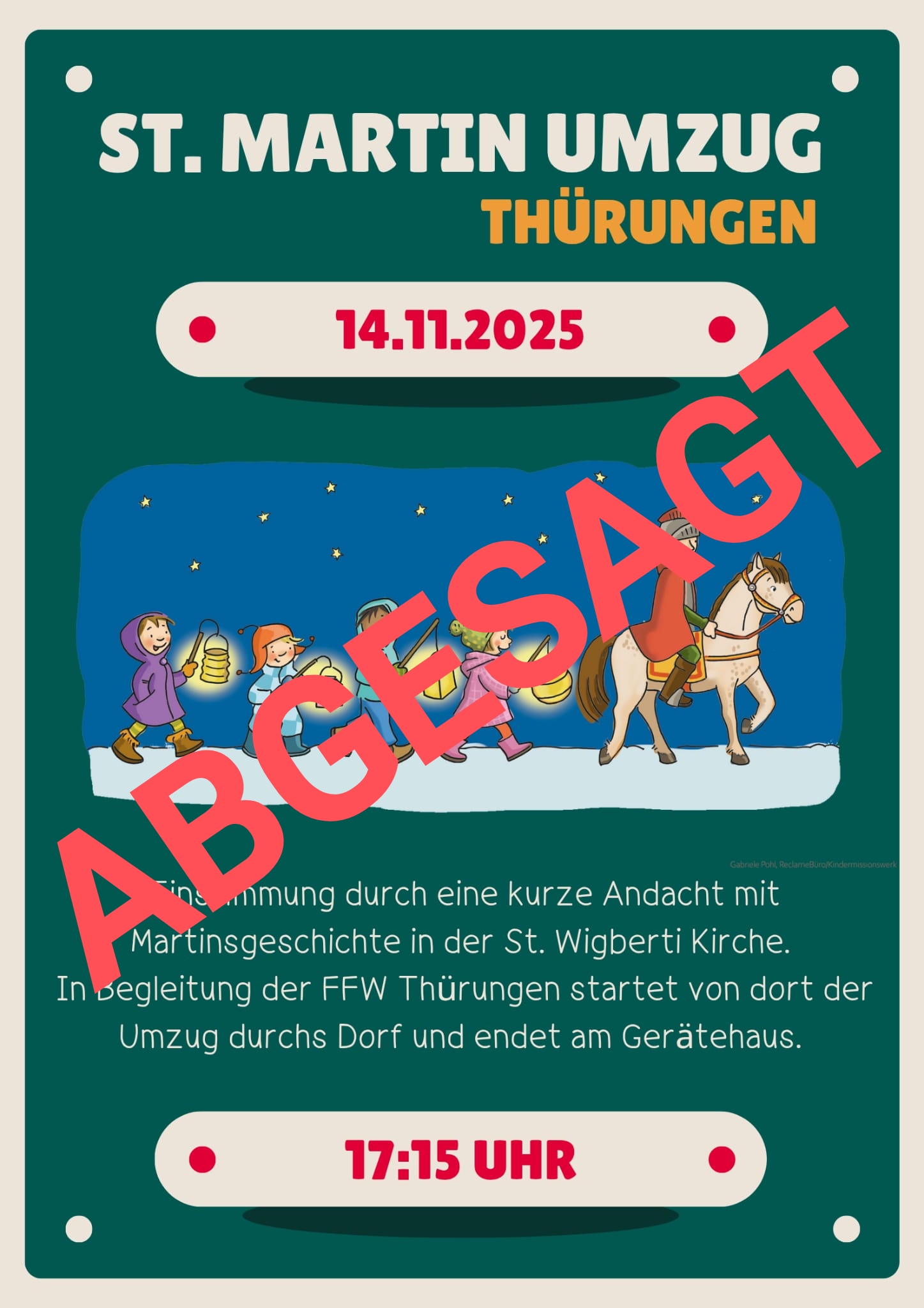 !!! St. Martini-Umzug durch Thürungen - Abgesagt!!!