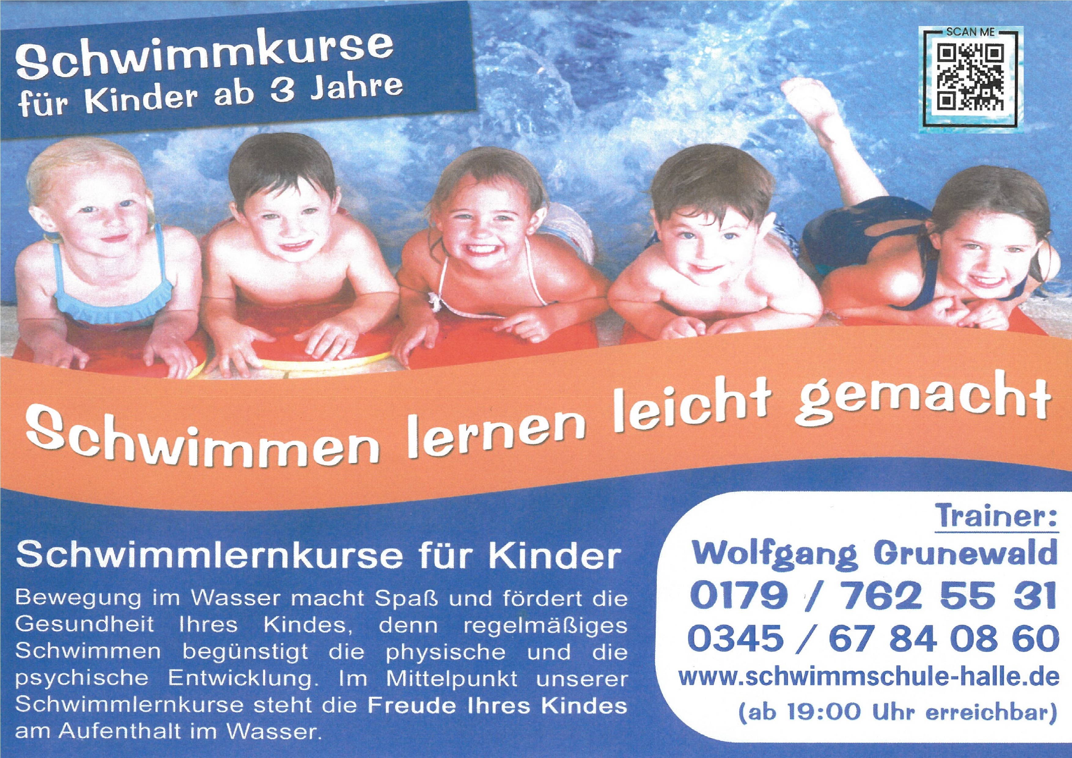 Schwimmschule für Kinder ab 3 Jahren