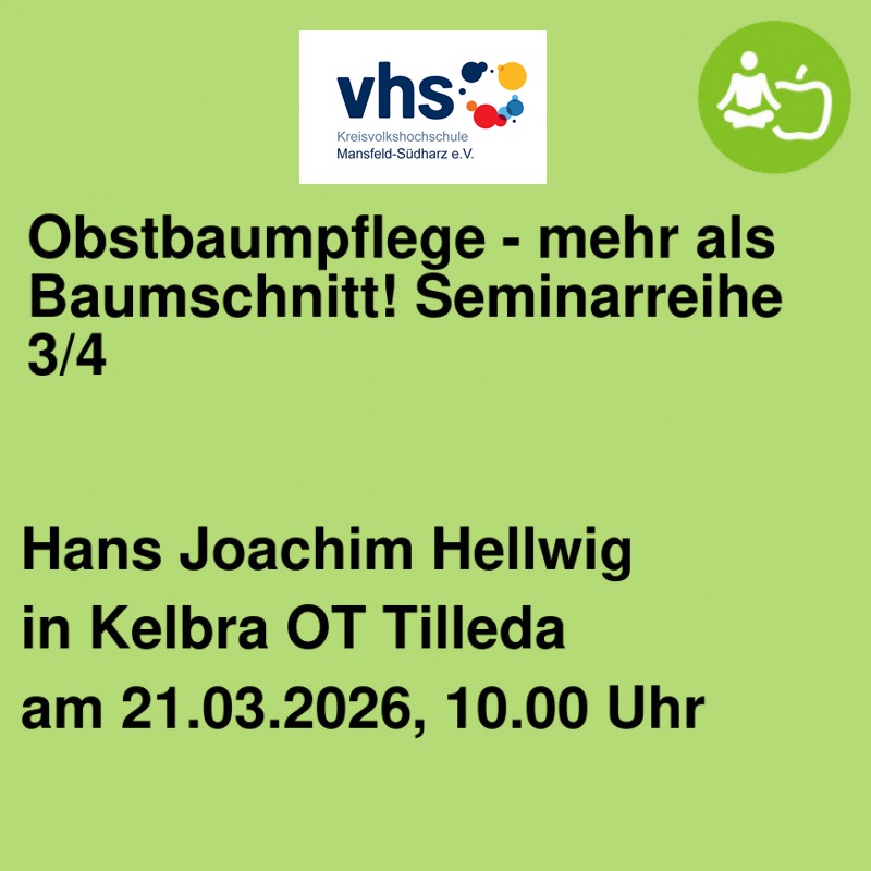 Obstbaumpflege - Grundlagen der Obstbaumveredlung / VHS-Kurs